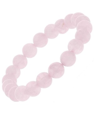 Bracelet en pierres naturelles pour l'apaisement en Quartz rose en perles 8 mm