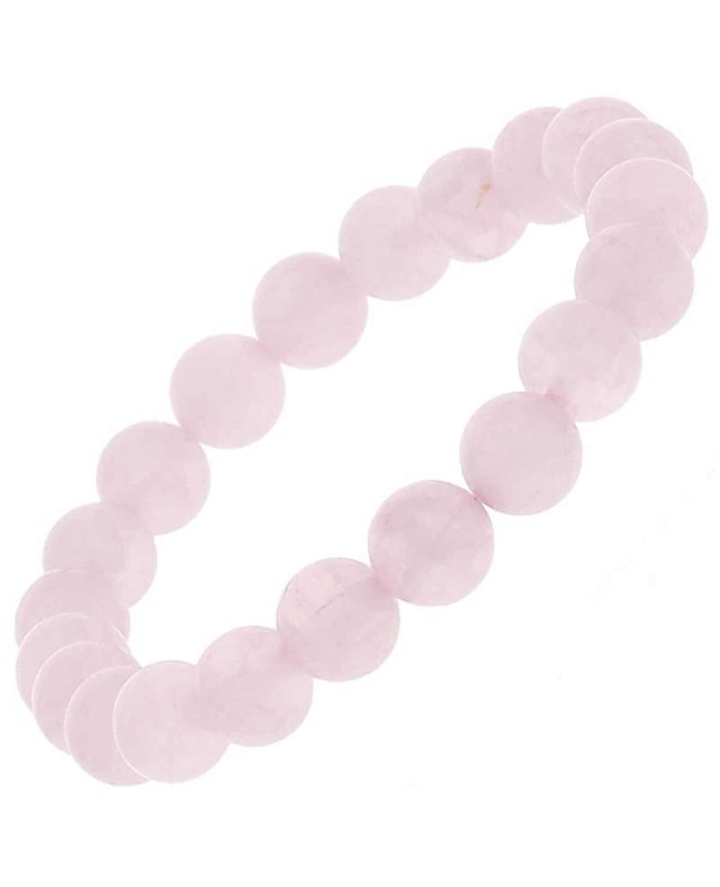 bracelet quartz rose perle ronde 10 mm ,pierre naturelle - Bracelet/Quartz  rose - Miracles minéraux