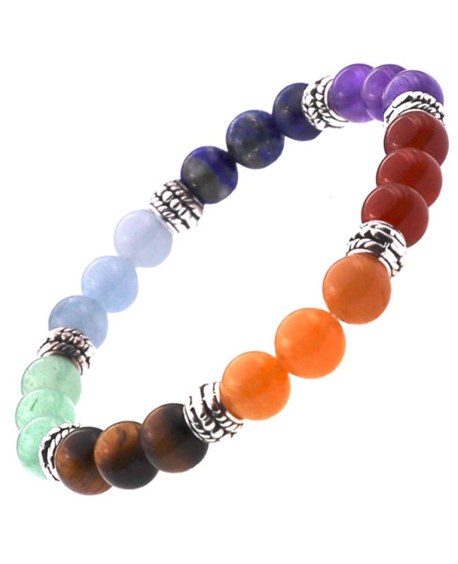 Bracelet 7 Chakras - 24,90€ - Pierres Naturelles - Artisanal 