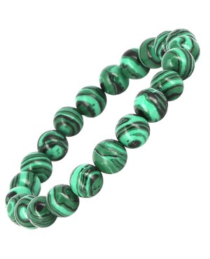 Malachite bracelet en perles naturelles 6 mm