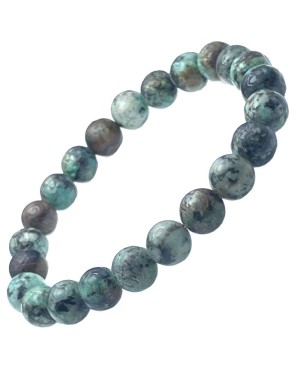 Turquoise d'Afrique bracelet perles naturelles 8 mm