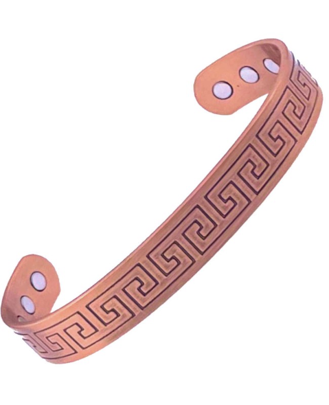 Bracelet large cuivre massif - énergie positives - Inca