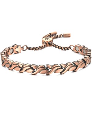 Bracelet réglable en cuivre avec aimant - Cauri
