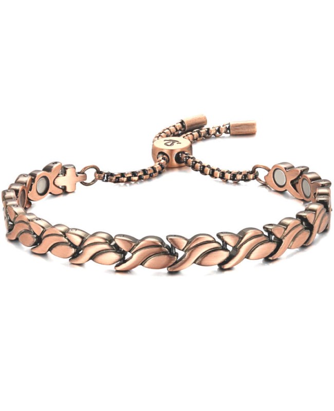 Bracelet réglable en cuivre avec aimant - Cauri