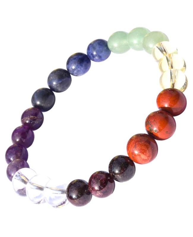 7 chakras bracelet en pierres naturelles 8 mm