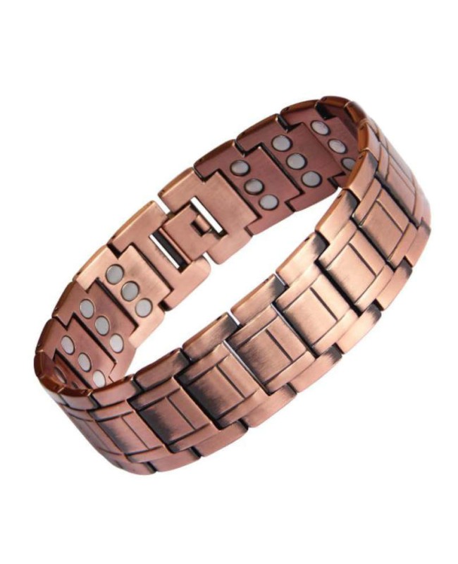 Bracelet magnétique en cuivre massif - surpuissant avec 57 d'aimants thérapeutique