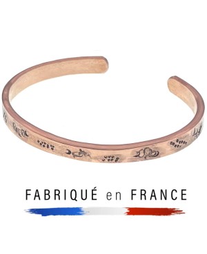 bracelete en cuivre artisanal ethnique 165 M4