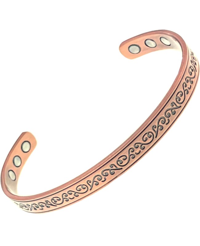 Bracelet magnétique en cuivre 6 aimants - Soleil de Cuzco
