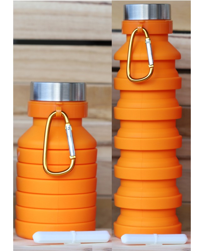 Gourde magnétique pliable orange Gourde magnétique pliable orange