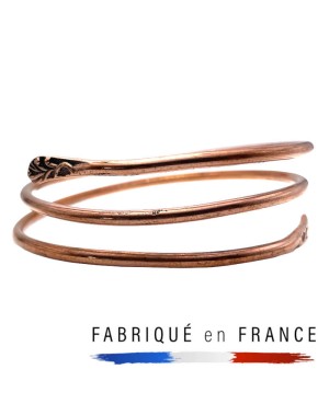 Bracelet en spirale Auréna – L’aura du cuivre en bijou artisanal