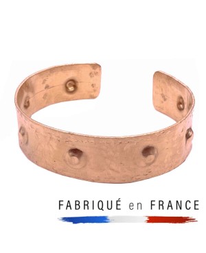 Bracelet artisanal en cuivre massif - Fabriqué en France - Varda