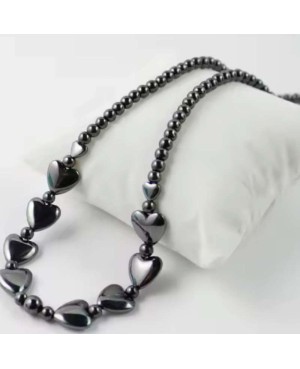 Collier en hématite magnétique cœur - Vibralys