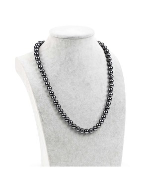 Collier en Hématite magnétique naturelle 6mm et 8mm