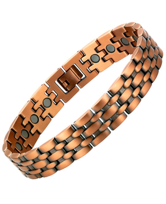 Bracelet magnétique homme en cuivre - Cupera énergie