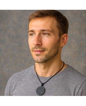 Pendentif shungite - Arbre de vie pour homme