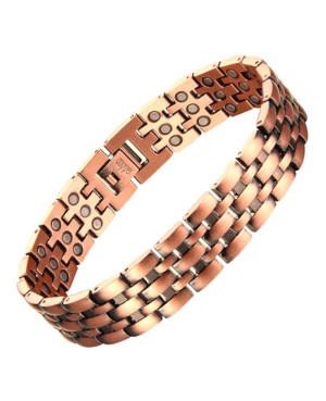 Bracelet magnétique homme en cuivre - Cupera énergie