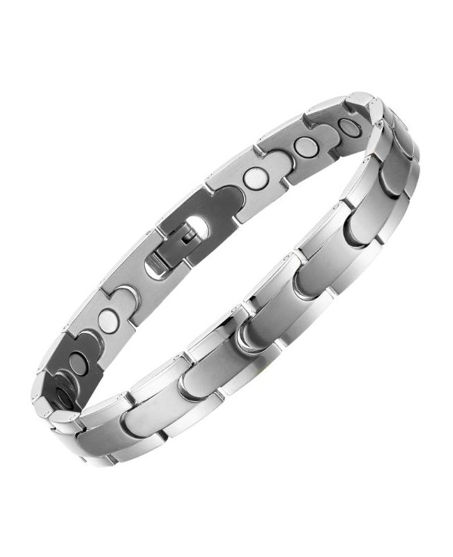 Bracelet acier inox et 15 aimants pour la circulation sanguine - Citronnier