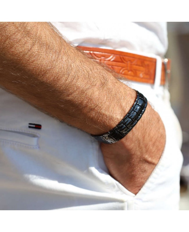 Bracelet Magnétique Pour Hommes, En Cuivre Pur, Énergie, Tension