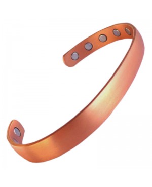 Bracelet magnétique 10 aimants en cuivre épuré lisse - Kyrielle