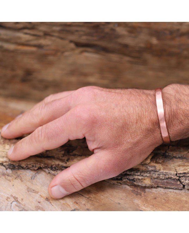 Bracelet cuivre pur massif fabriqu artisanalement en France