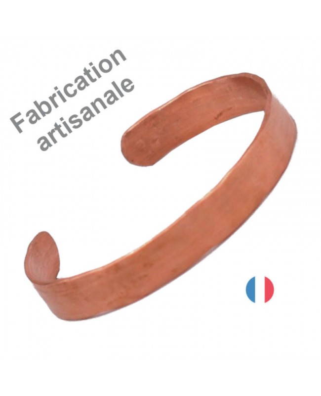 Bracelet en cuivre pur massif fabrication Française artisanale - Séquoia