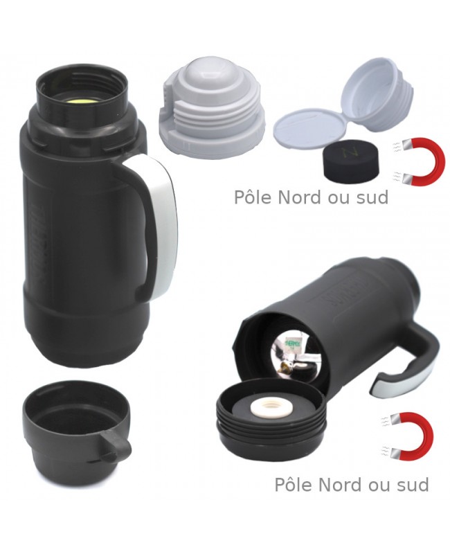 Thermos pour magnétiser et dynamiser les liquides ou les aliments 0.5 litre