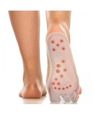HEALIFTY Semelles magnétiques de chaussure de thérapie Plaquettes de pied de massage avec aimants magnétiques pour soins des pieds 1 paire Transparent 