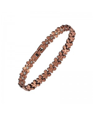 Bracelet magnétique en cuivre et aimants - Papillon