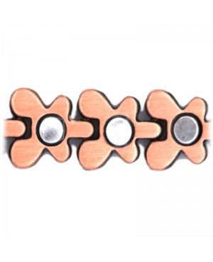 Bracelet magnétique 16 aimants en cuivre massif et aimants - Papillon