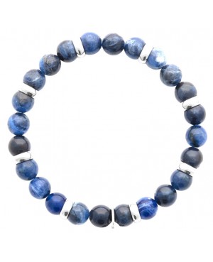 Jaspe bleu bracelet perles 8 mm