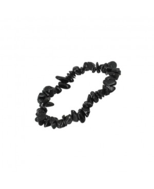 Tourmaline Noire bracelet baroque chips en pierre naturelle