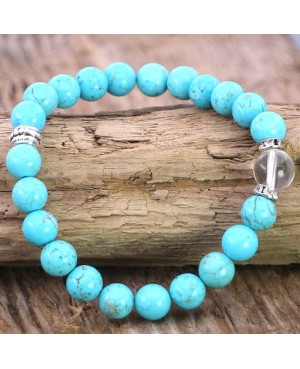 bracelet en en pierres turquoise naturelle pour le dynamisme