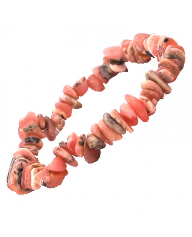 Rhodochrosite bracelet baroque chips en pierre naturelle Rhodochrosite bracelet baroque chips en pierre naturelle