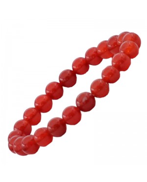bracelet en Cornaline rouge perles naturelles de 8 mm