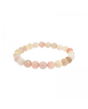 Opale rose bracelet en perles naturelles 8 mm