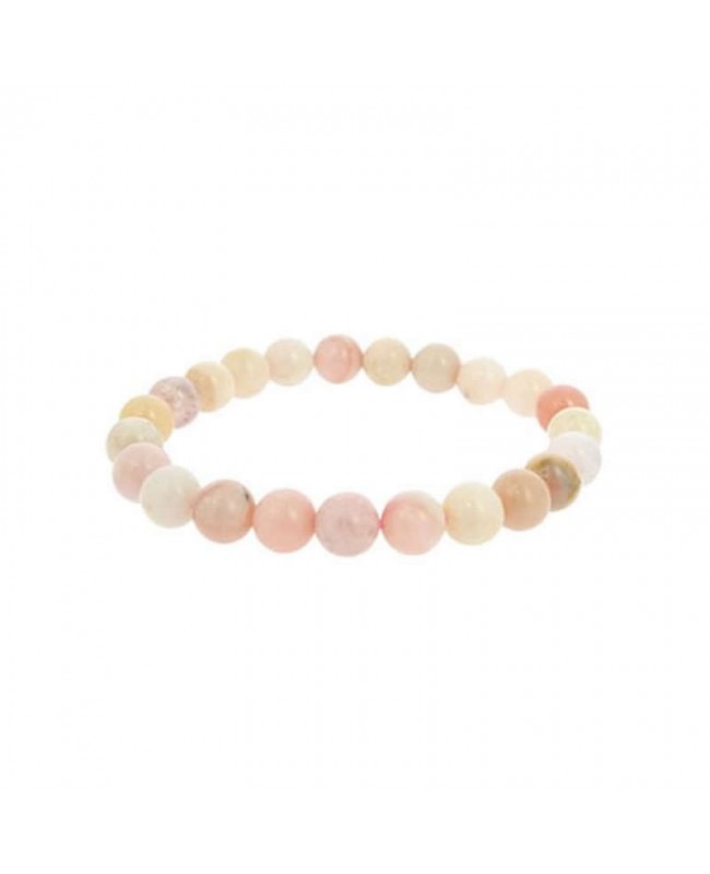 Opale rose bracelet en perles naturelles 8 mm Opale rose bracelet en perles naturelles 8 mm