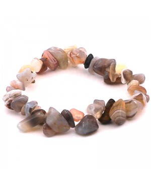 Agate de Botswana bracelet baroque pour favoriser la concentration