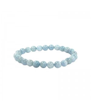 Aigue marine bracelet en perles naturelles 8 mm favorise la concentration