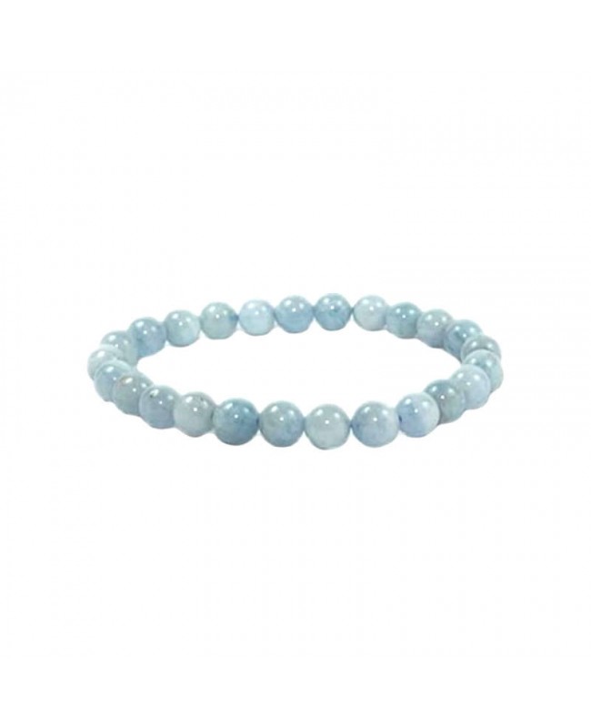 Aigue marine bracelet en perles naturelles 8 mm favorise la concentration