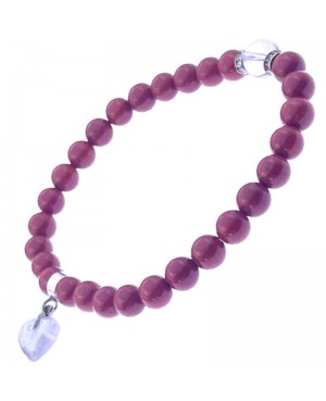 Jaspe rouge 6 mm cristal de roche bracelet perles et...